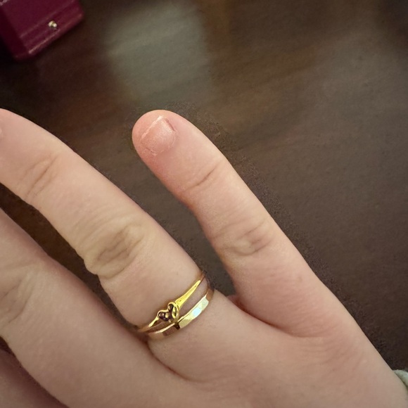 Gold Geometric Ring with Polished Finish - Picture 2 of 3